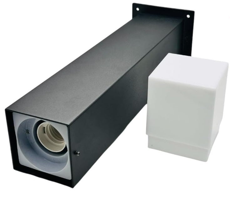 Paletto luminoso da giardino con sensore di movimento, attacco E27, IP44, alluminio e diffusore acrilico, lampione per esterni