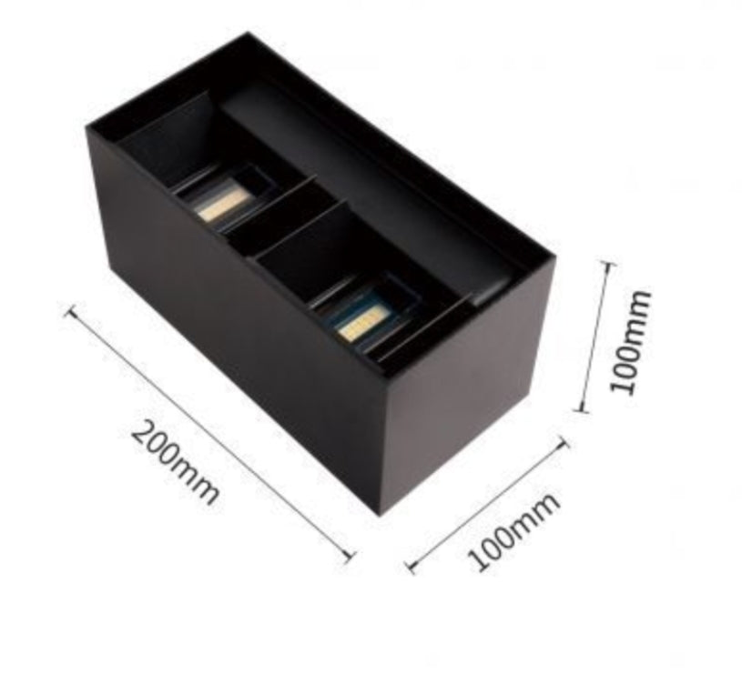 Applique Nero a LED da Esterno e Interno 24W, Fascio Luminoso Regolabile, 2000 Lumen, IP65 Impermeabile, Lampada da Parete in Alluminio, per Giardino, Balcone, Terrazza
