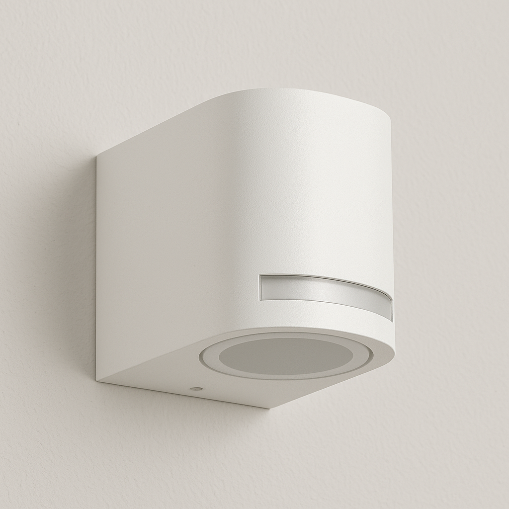 Applique nero da esterno a muro ip54 lampada a parete moderno gu10 monoemissione