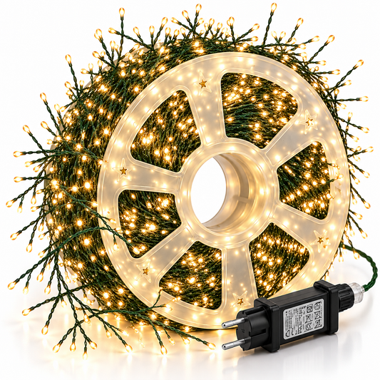 Catena Luminosa a Grappolo 3000 Micro LED 45 m Bianco Caldo IP44