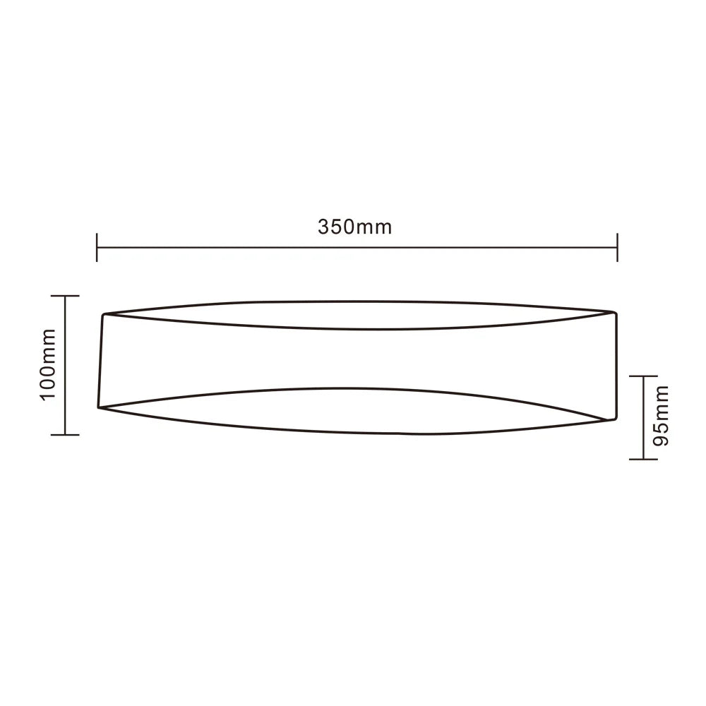Applique LED da interno biemissione con selettore CCT 12W, luce calda 3000K, naturale 4000K, fredda 6500K, 1000 lumen, alluminio bianco, design moderno per parete, IP20