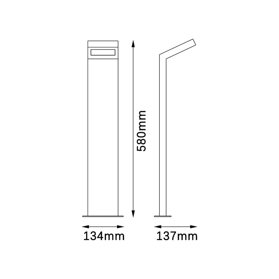Lampione LED da Giardino 10W 720LM IP54 Paletto Esterno Moderno in Alluminio,Grigio Luce Naturale 4000K