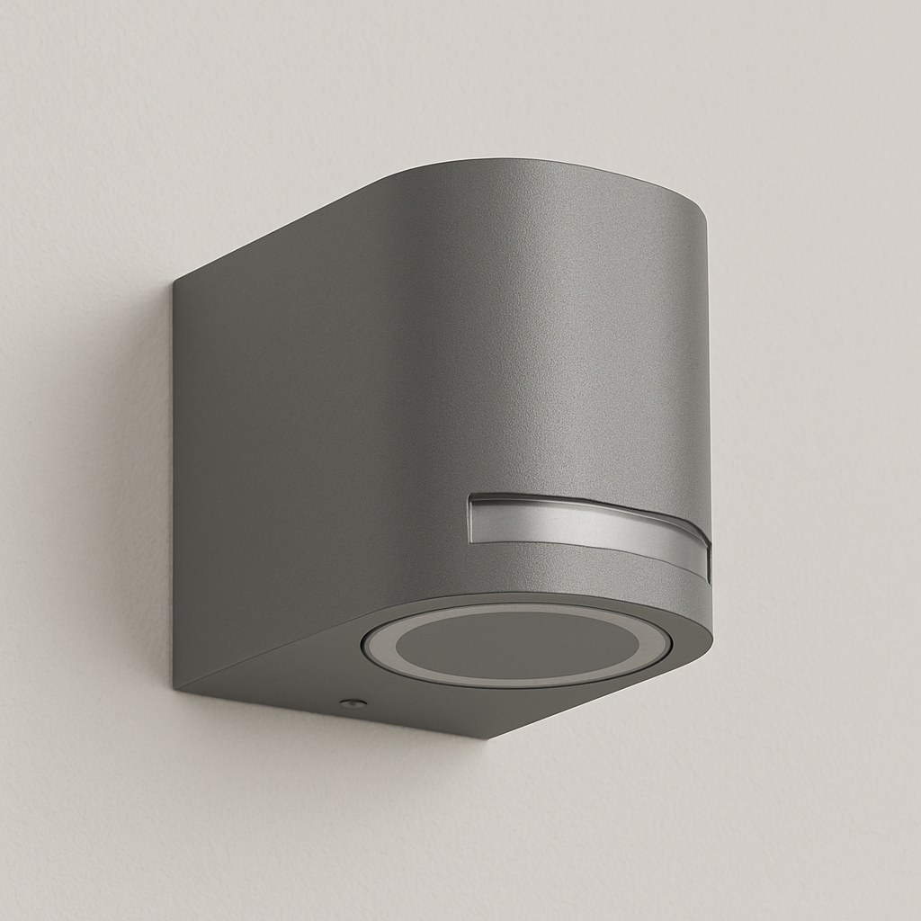 Applique nero da esterno a muro ip54 lampada a parete moderno gu10 monoemissione