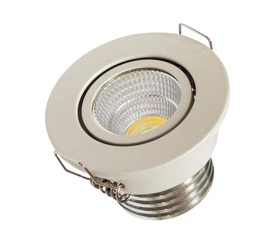 Kit 5 Faretti LED da Incasso 3W COB Orientabili 270 Lumen Foro 45mm Diametro 52mm Bianco, Luce fredda 6500K, Luce calda 3000K, Luce naturale 4000K