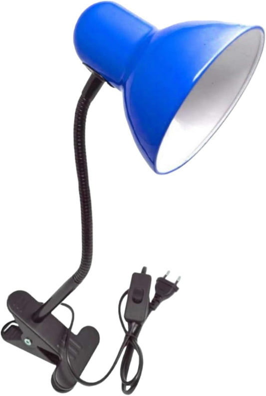 Lampada da Tavolo in Metallo con Braccio flessibile Testa Girevole e pinza Attacco E27 Ideale per Scrivania lettura studio