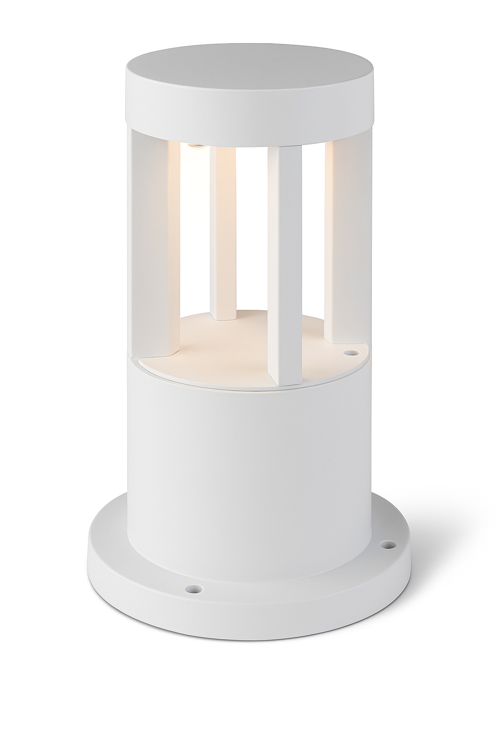 Lampione a led lampioncino lampada illuminazione da esterno palo da giardino bianco moderno 12w ip65 30cm